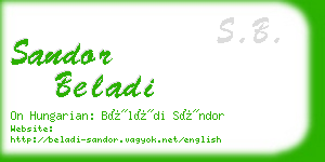 sandor beladi business card